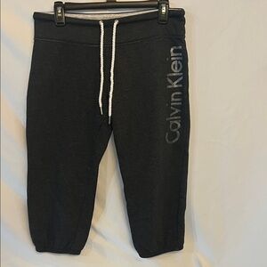 Calvin Klein Charcoal Joggers with White Accents